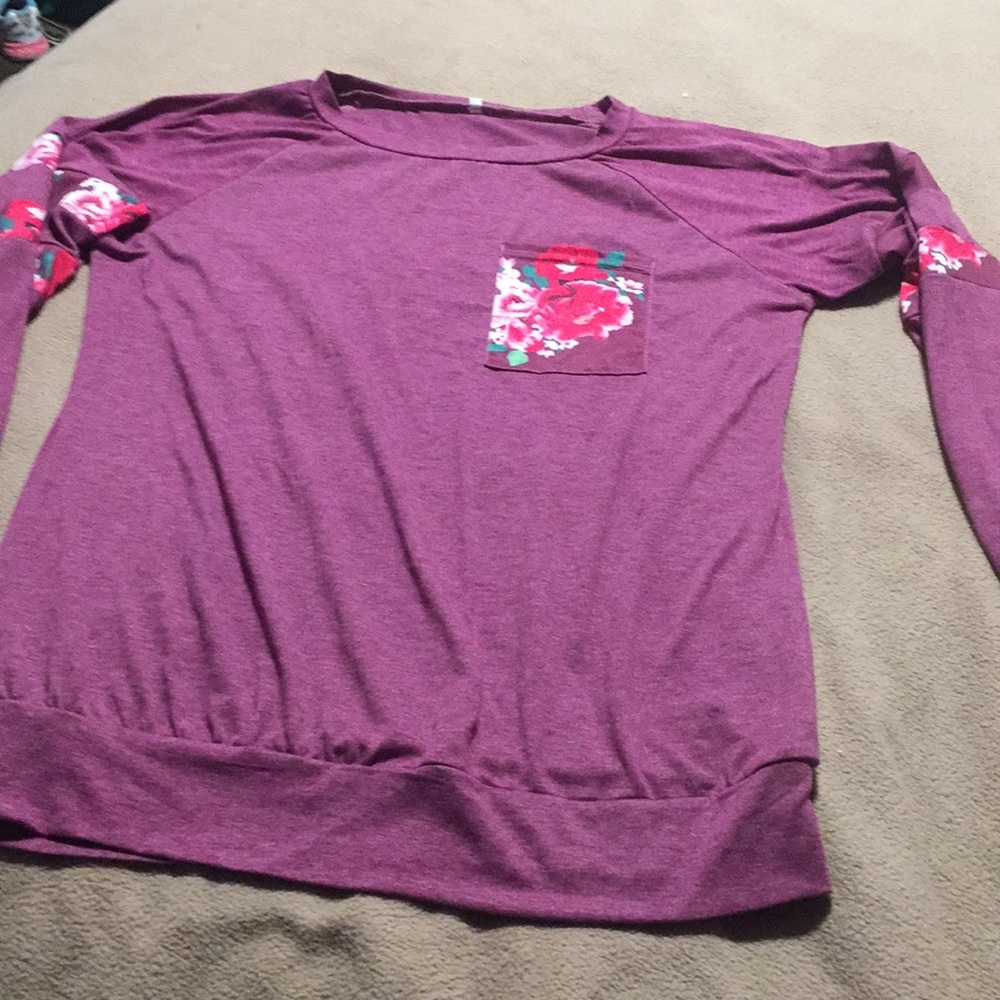 Long sleeve rose shirt